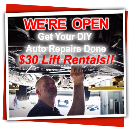 Our DIY auto repair shop is open during corona virus quarantine
