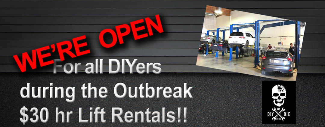 DIY or Die Techshop is open for auto repair services during the Corona virus pandemic
